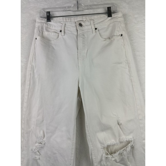 Old Navy Womens White Jeans 8 Sky Hi Wide Leg Please See Measurements Runs Big! - Picture 2 of 15